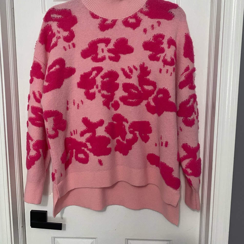 Pink Floral Women's Sweater